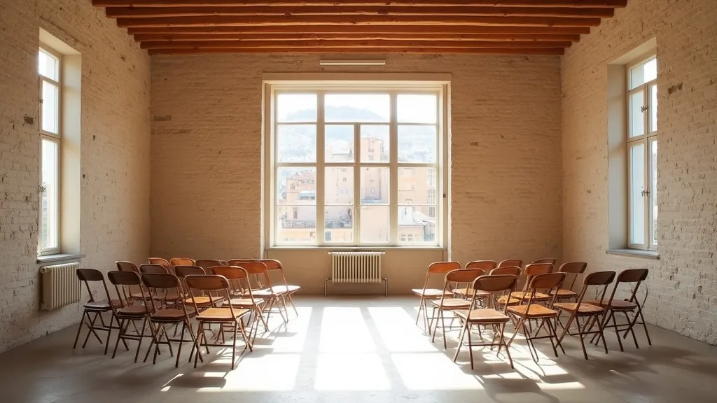 salle d un centre communautaire amenagee pour une rencontre a Marseille